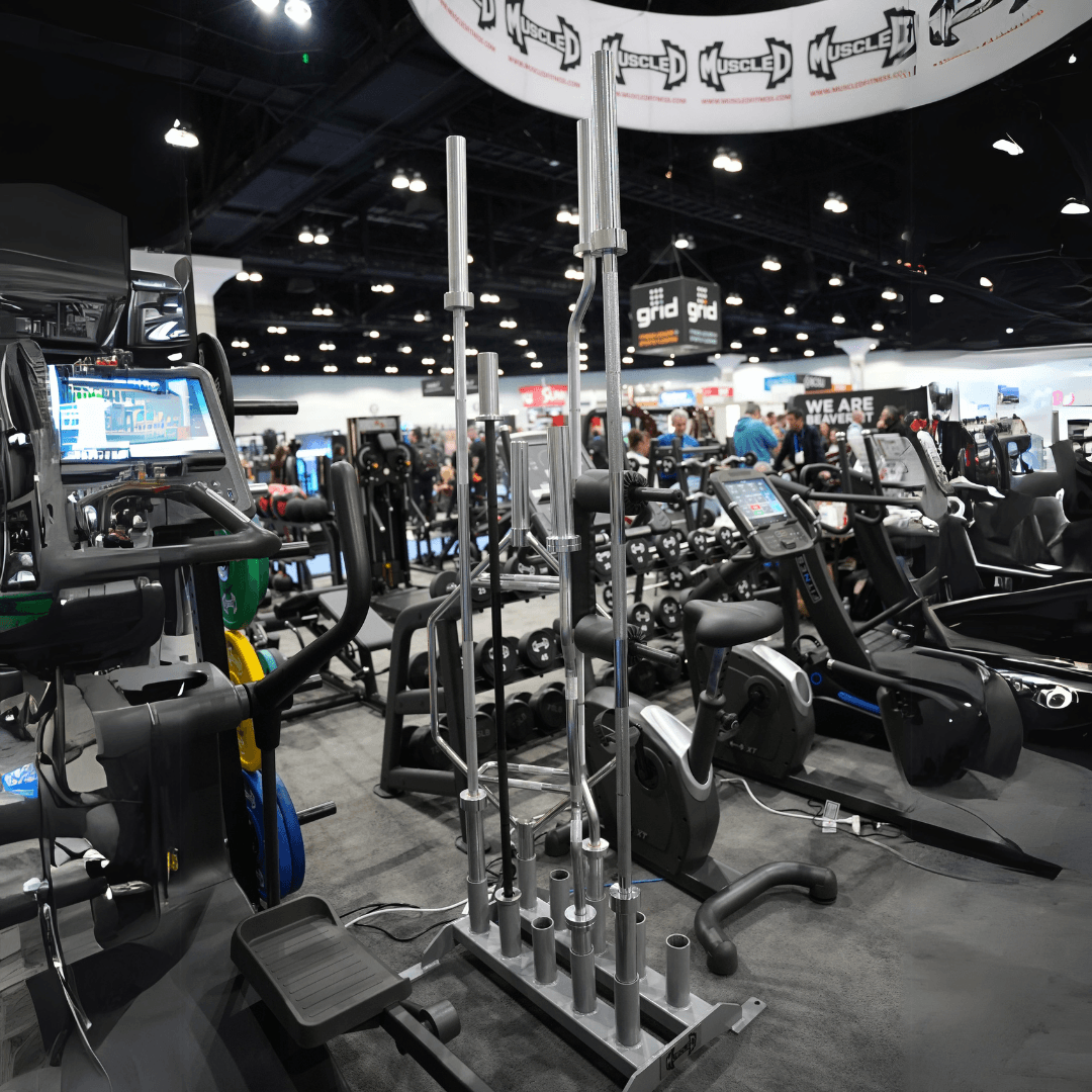 Vertical Olympic Bar Rack - 10 Bar - Muscle D Fitness - Sturdy Vertical Olympic Bar Holder