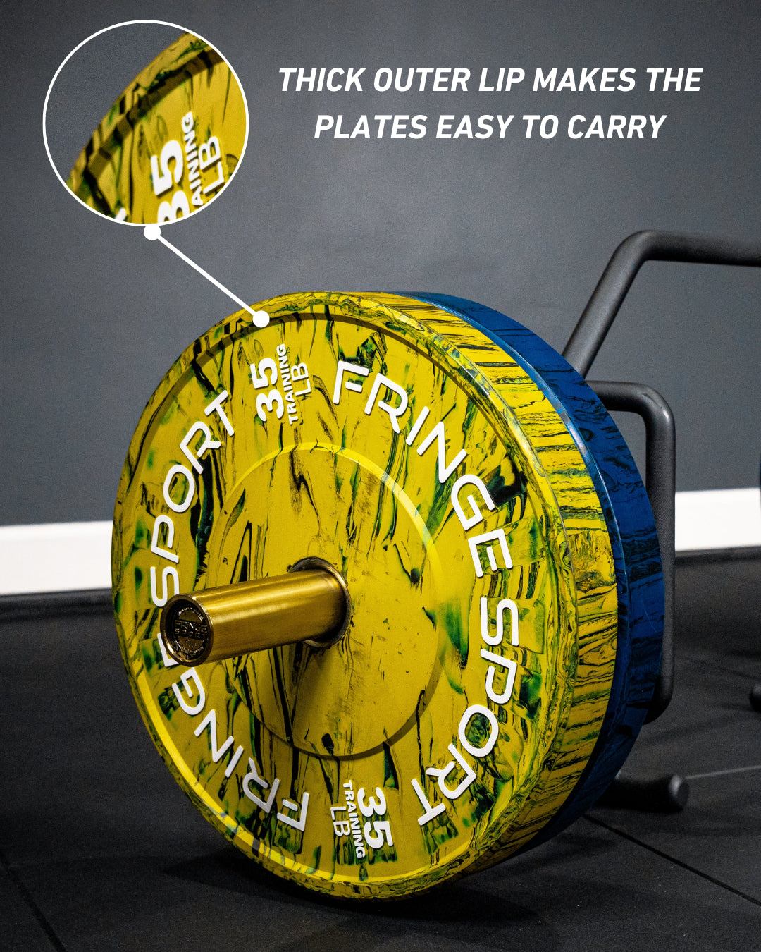 Fringe Sport Savage Bumper Plates Pair - 35LB - Yellow