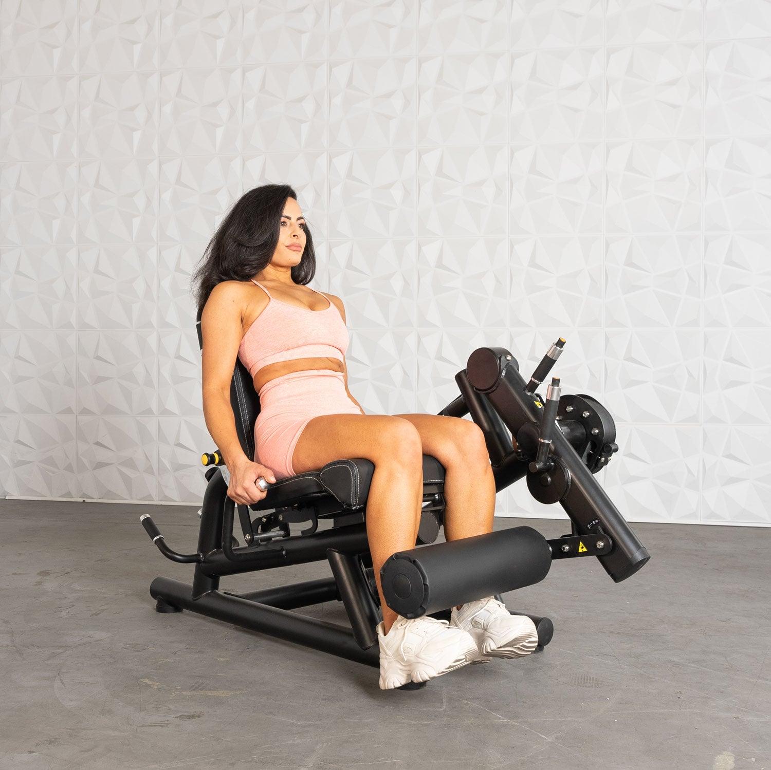 Pro Strength Leg Extension / Prone Leg Curl Combo - Muscle D Fitness - Plate Loaded Quad & Hamstring Machine