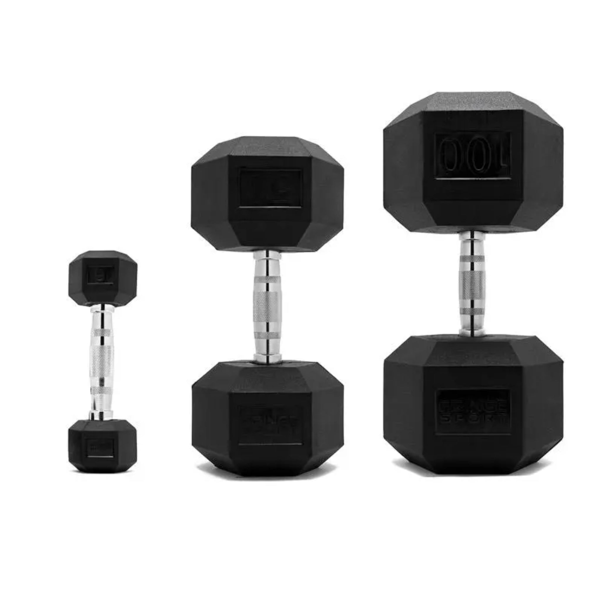 Fringe Sport Rubber Hex Dumbbell Pair – 3 to 100 lb