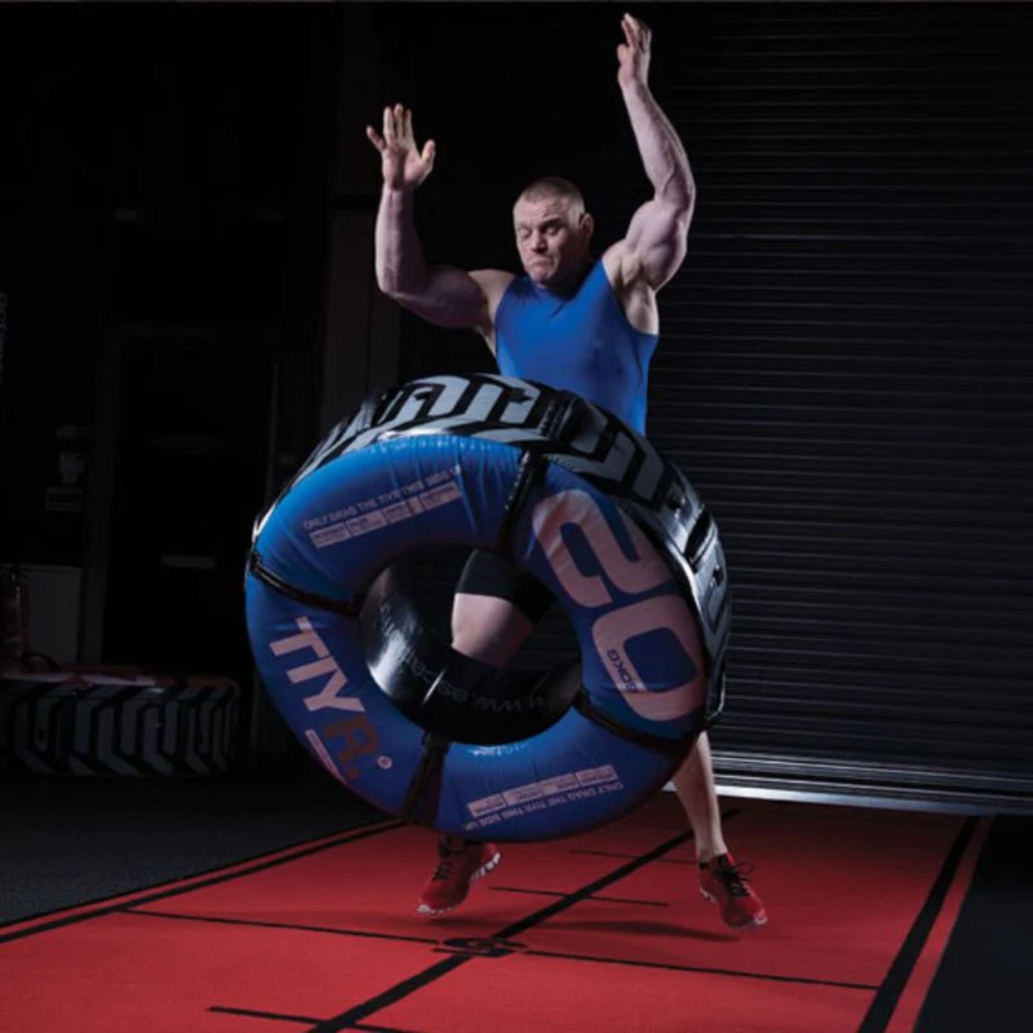 Escape Fitness TIYR – 220lb Functional Training Tire (Black, w/ Handles)