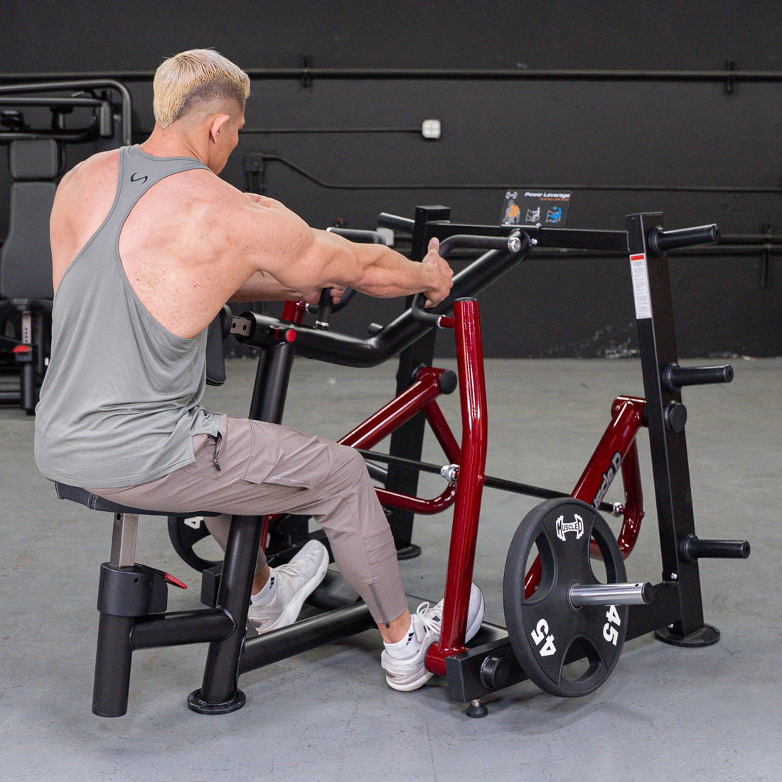 Power Leverage V2 Iso-Lateral Seated Row | Muscle D Fitness
