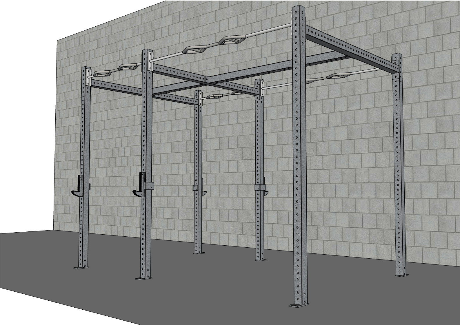 TGrip Commercial 10' Rig Complete Weight Set - 3x3 Steel - Functional Multi-Grip Pull-Up - Sandwich Style J-Hooks