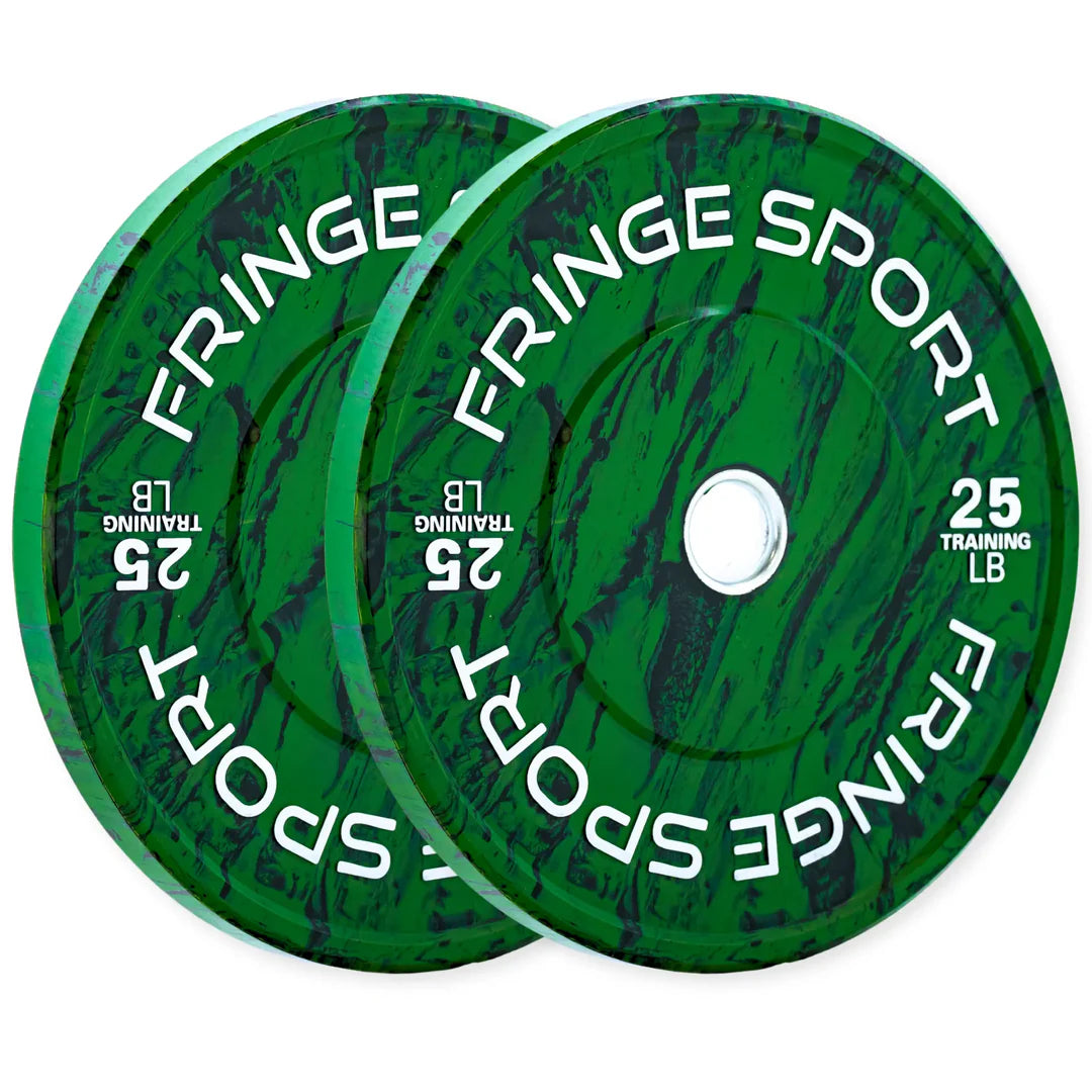 Fringe Sport Savage Bumper Plates Pair – 25LB – Green