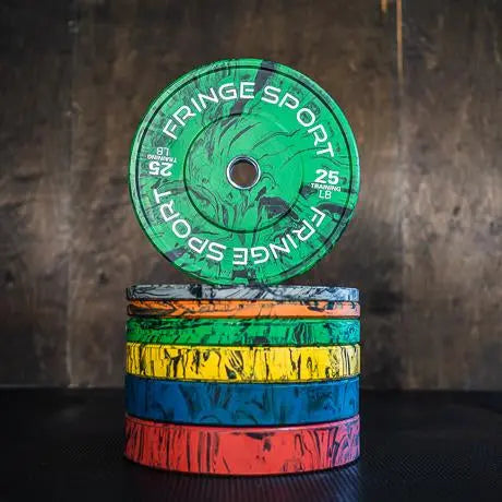 Fringe Sport Savage Bumper Plates Pair - 35LB - Yellow