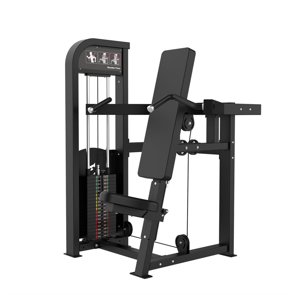Excel Shoulder Press - Muscle D Fitness - Selectorized Military Press - Gas Shock Assisted Seat Adjustment