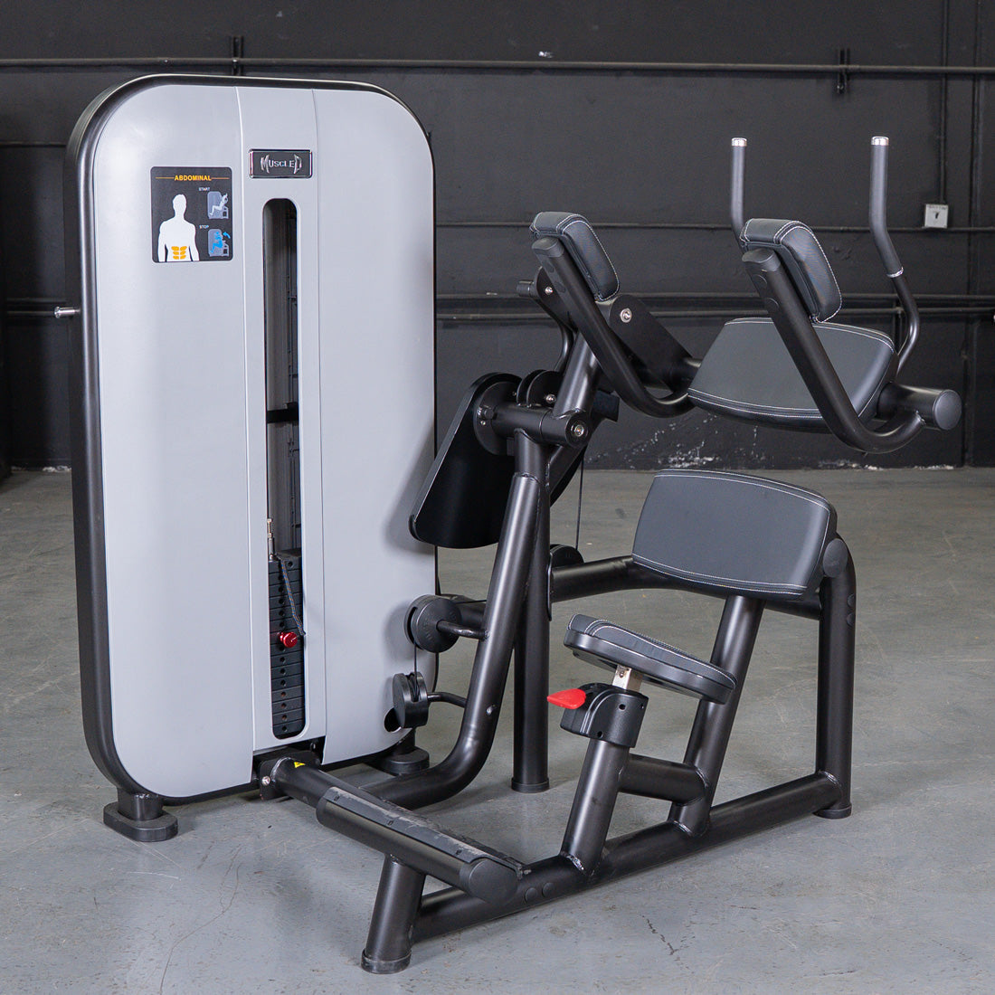 Vogue Selectorized Ab Crunch by Muscle D Fitness | Commercial Grade