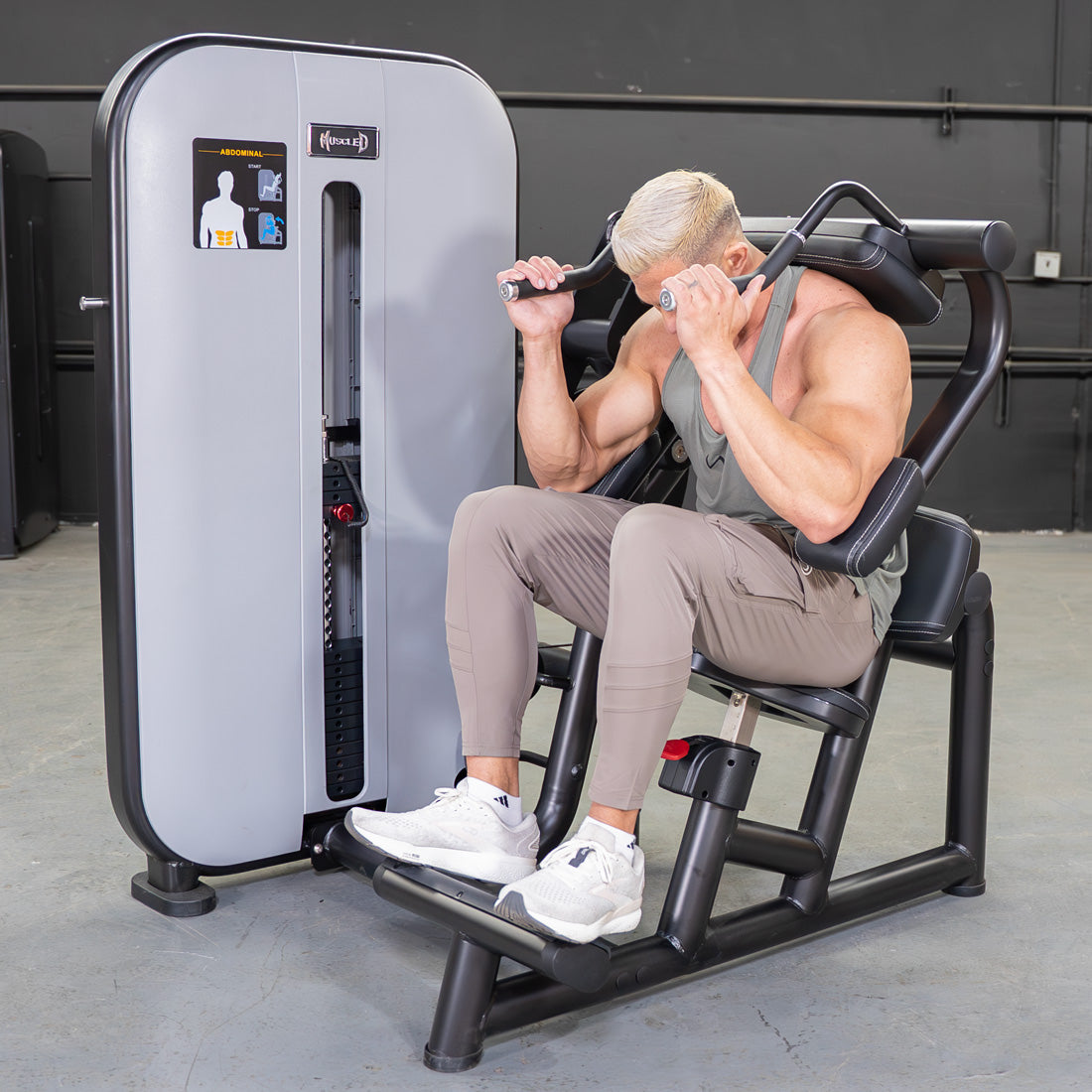 Vogue Selectorized Ab Crunch by Muscle D Fitness | Commercial Grade