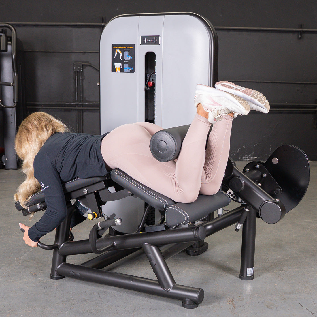 Vogue Leg Extension/Prone Leg Curl Combo - Muscle D Fitness - Seated - Adjustable - Pin Selectorized - Quads Hamstring Machine