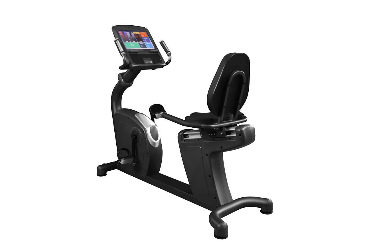 Commercial Recumbent Bike - Touch Screen - Muscle D Fitness - Adjustable Seated Cardio
