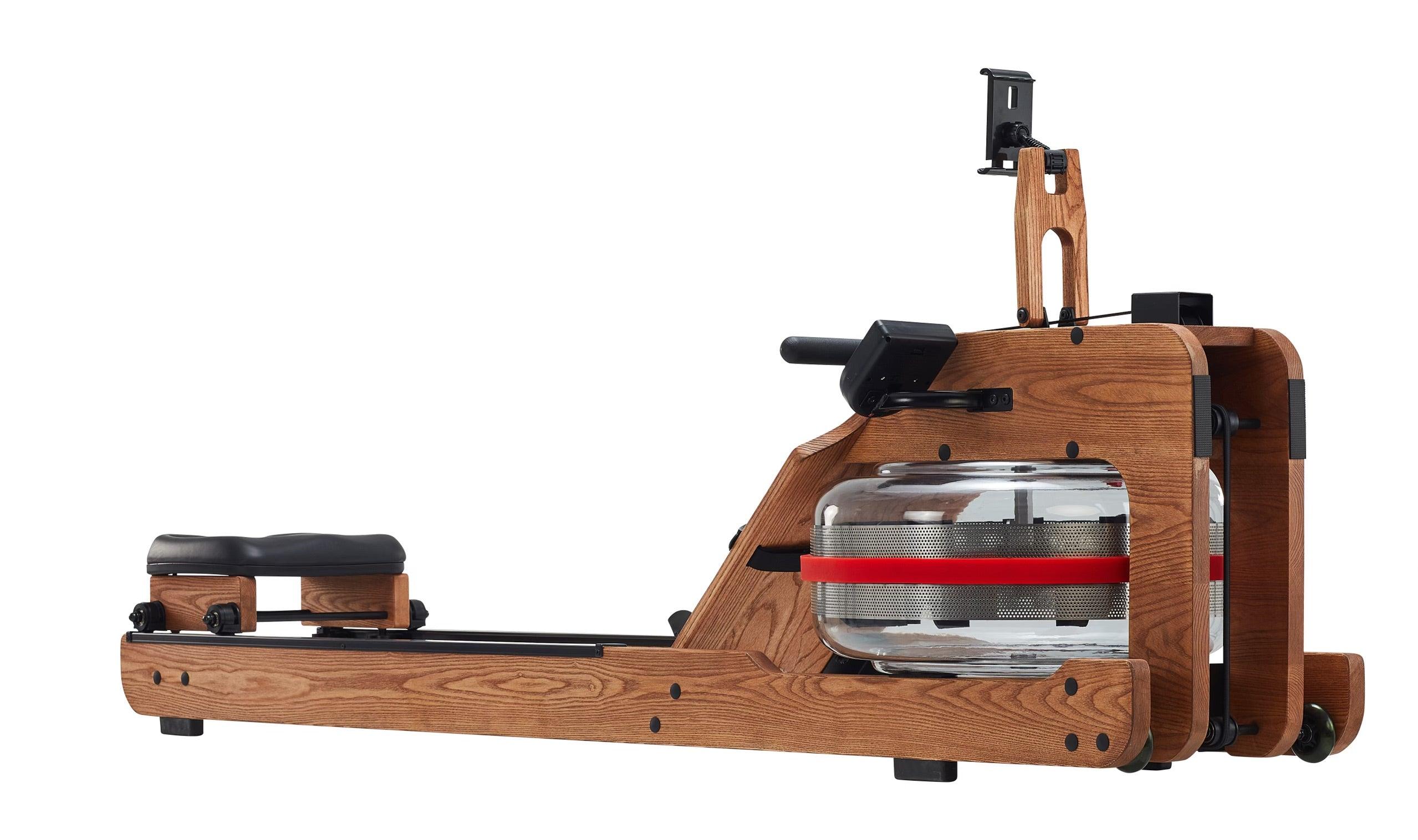 Water Rower - Muscle D Fitness - Wooden Seated Adjustable Water Rower