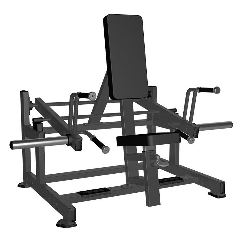 Excel Seated/Standing Shrug - Muscle D Fitness - Plate Load Trap/Upper Back Machine - Gas Piston Assisted Seat Adjustment