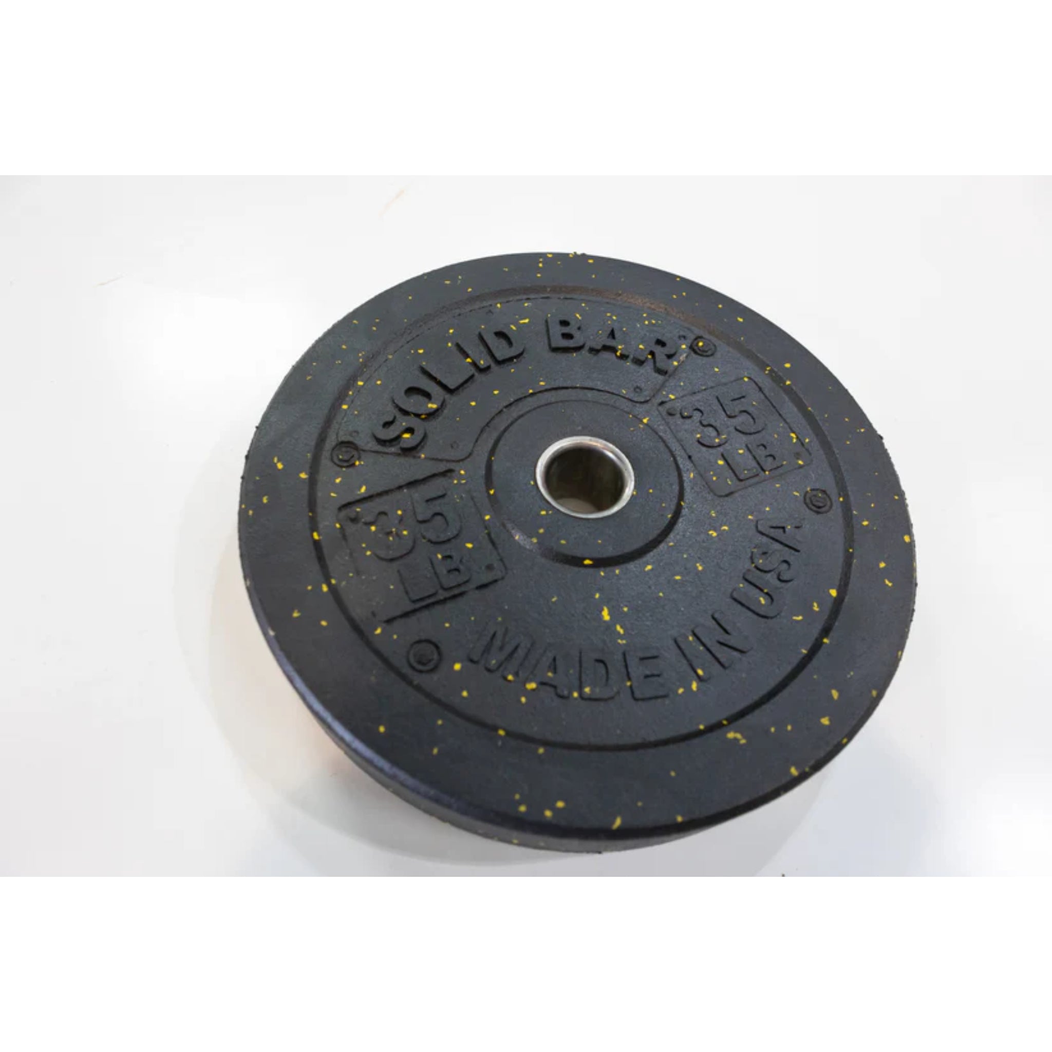 Solid Bar Fitness Bumper Plates 10-45Ibs