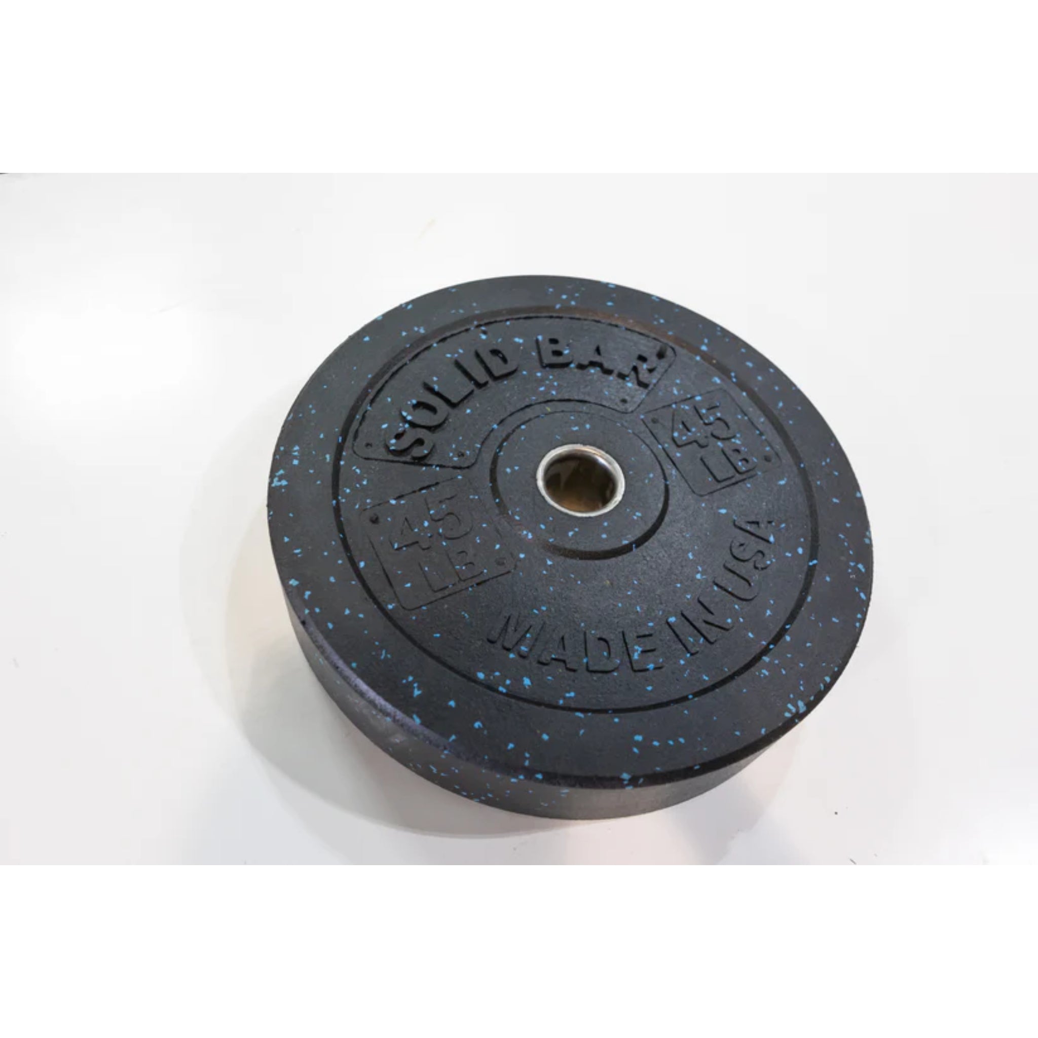 Solid Bar Fitness Bumper Plates 10-45Ibs