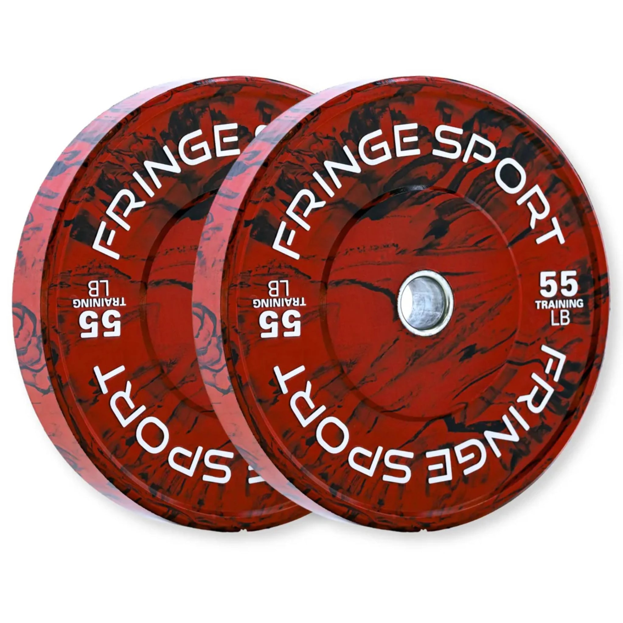 Fringe Sport Savage Bumper Plates Pair - 55LB - Red