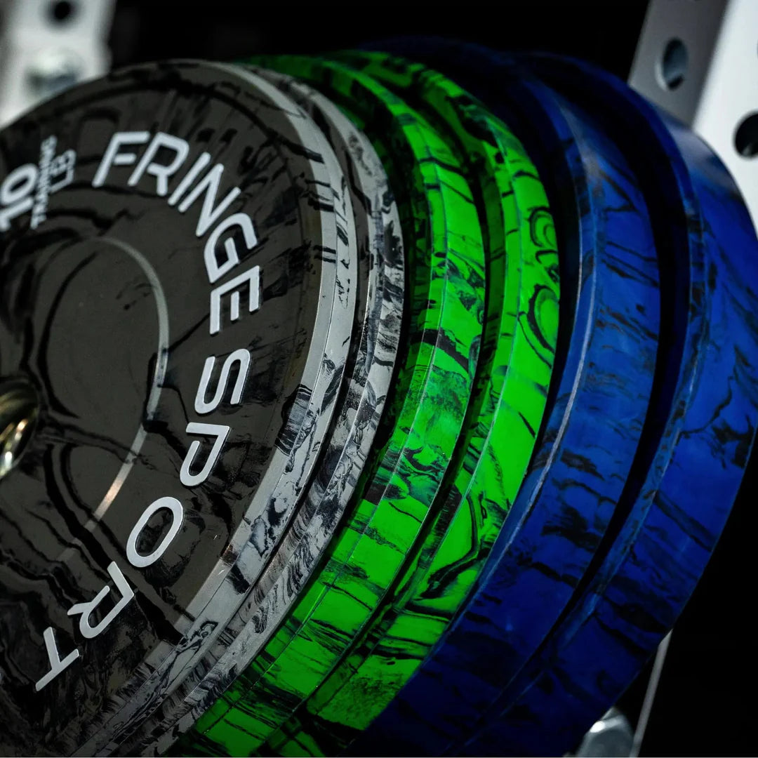 Fringe Sport Savage Bumper Plates Pair - 55LB - Red