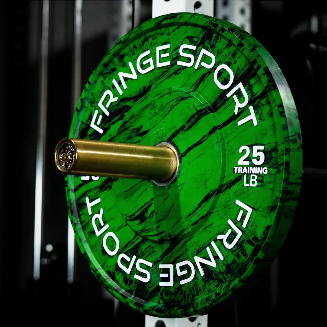Fringe Sport Savage Bumper Plates Pair – 25LB – Green