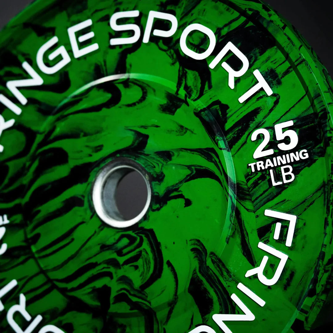 Fringe Sport Savage Bumper Plates Pair – 25LB – Green