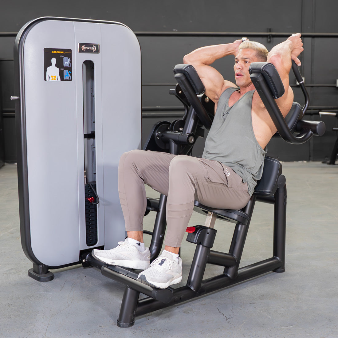 Vogue Selectorized Ab Crunch by Muscle D Fitness | Commercial Grade