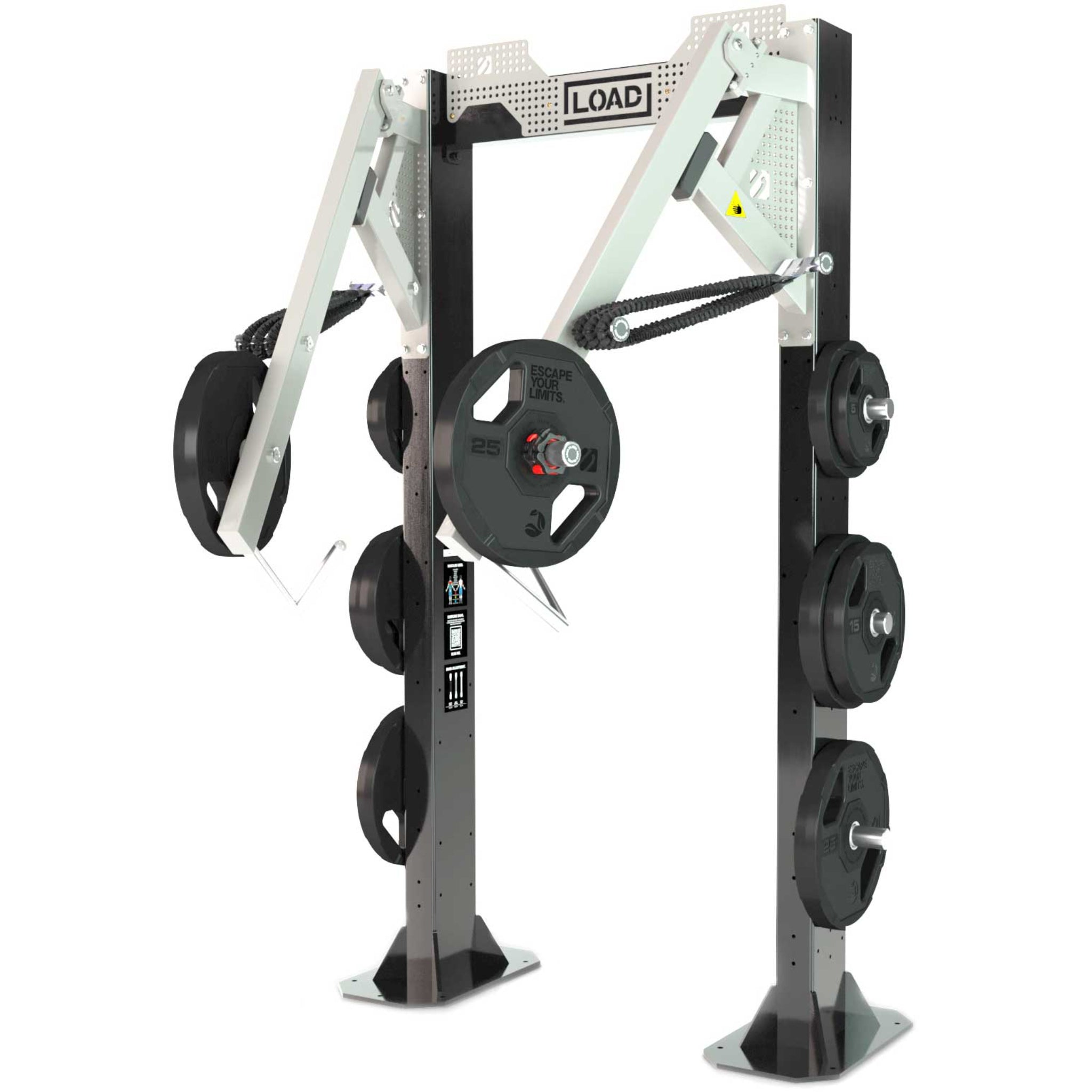 Escape Fitness Octagon Load Drive Station, Bolt Down with Resistance Bands