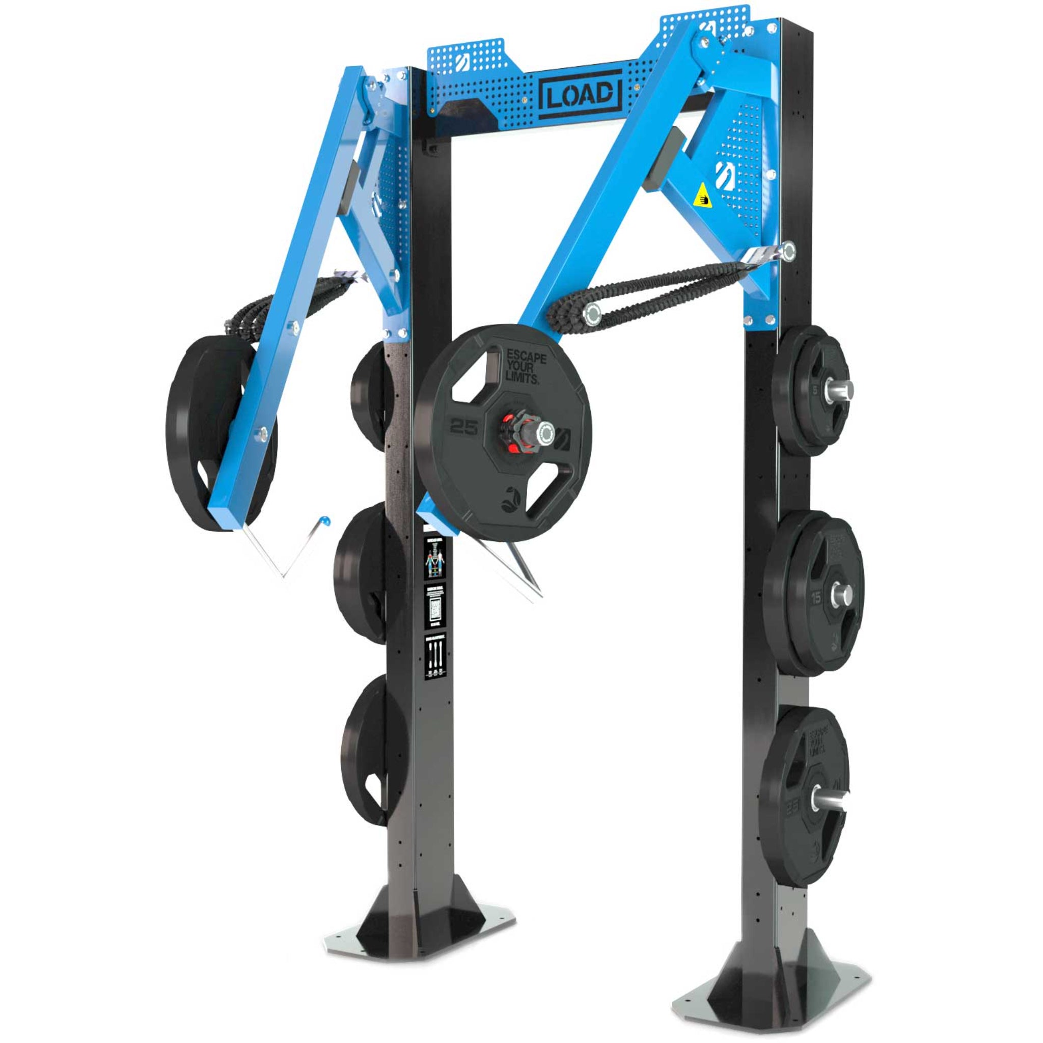 Escape Fitness Octagon Load Drive Station, Bolt Down with Resistance Bands