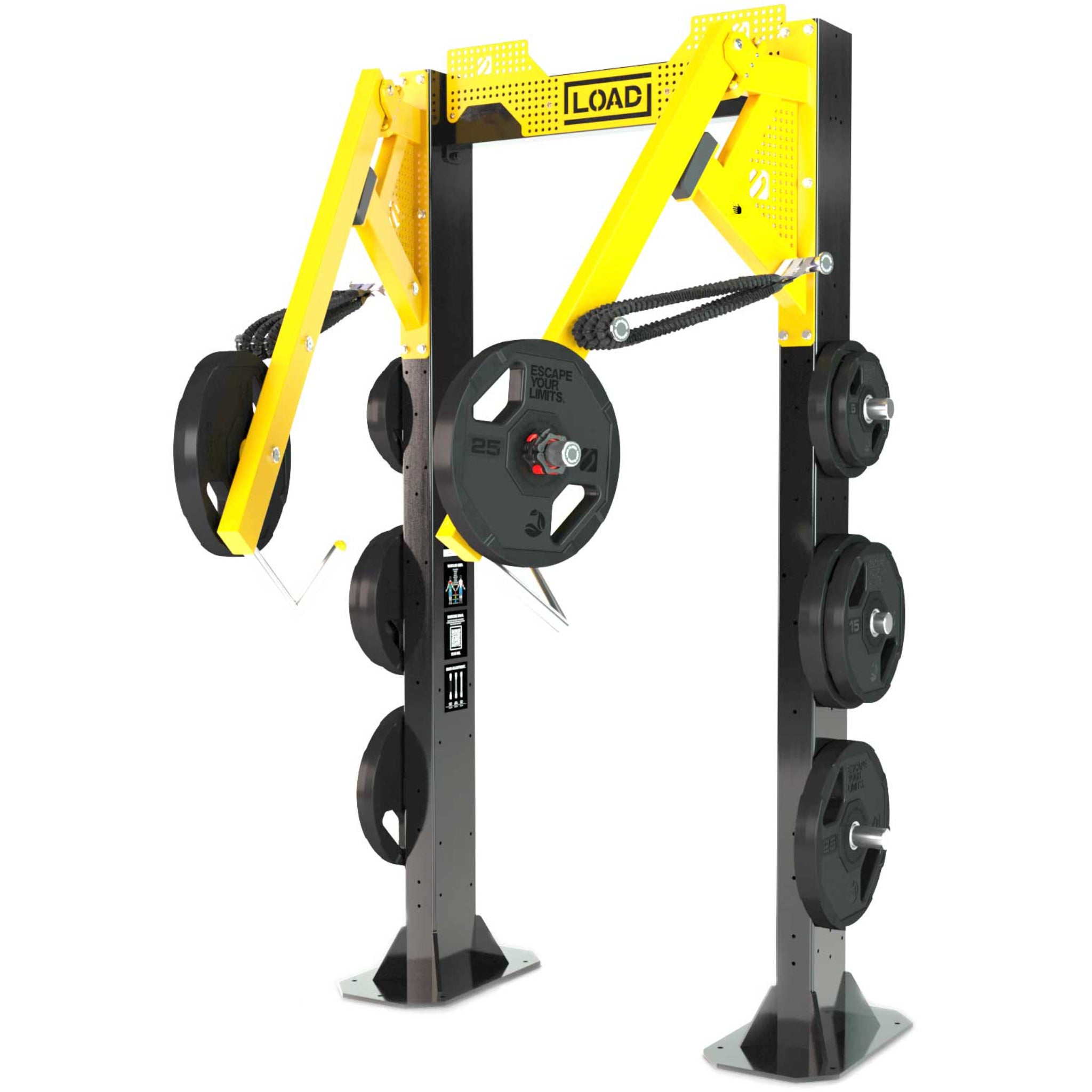 Escape Fitness Octagon Load Drive Station, Bolt Down with Resistance Bands